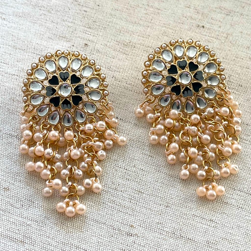 Fashion Jewelry BlackGoldpearl Earrings 15$